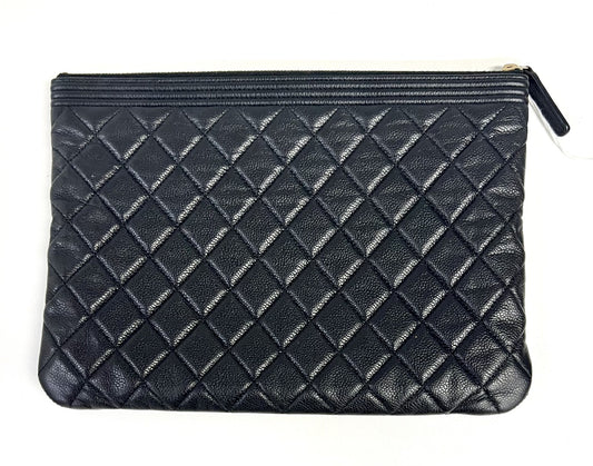 Chanel Quilted Caviar Boy Clutch image 1