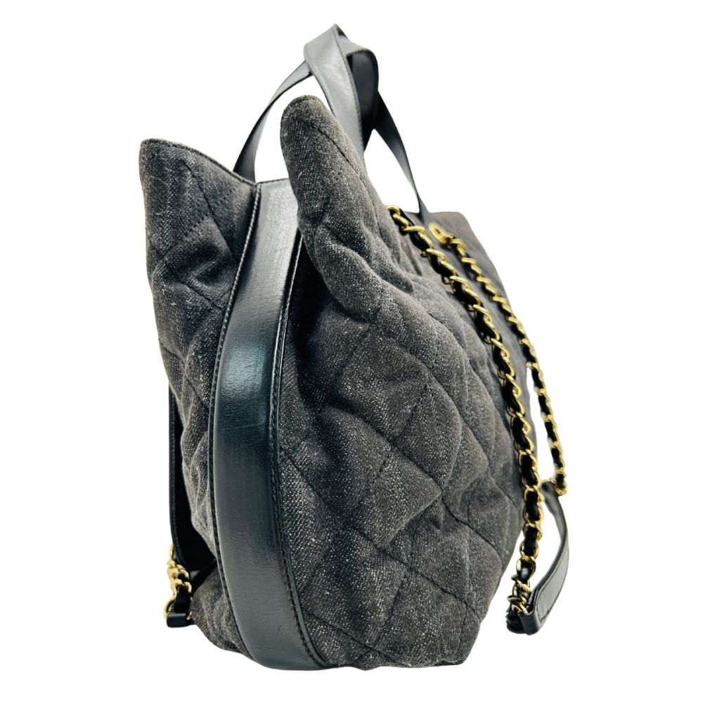 Chanel Denim Calfskin Quilted Tote image 2