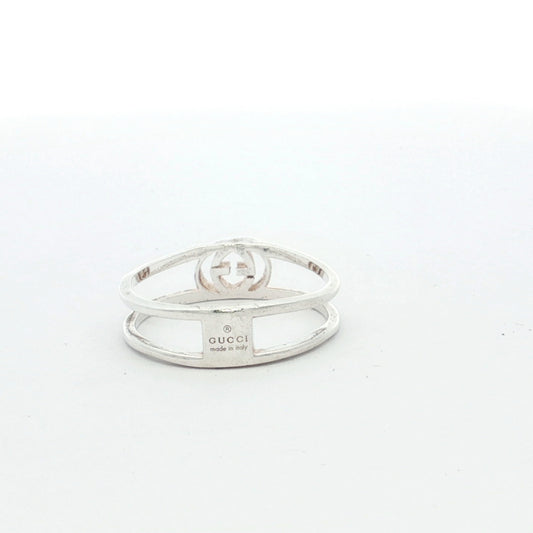 Gucci Interlocking G Silver Band Ring
