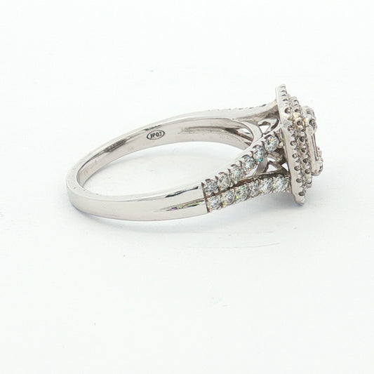 White Gold 77-Stone Diamond Cluster Ring