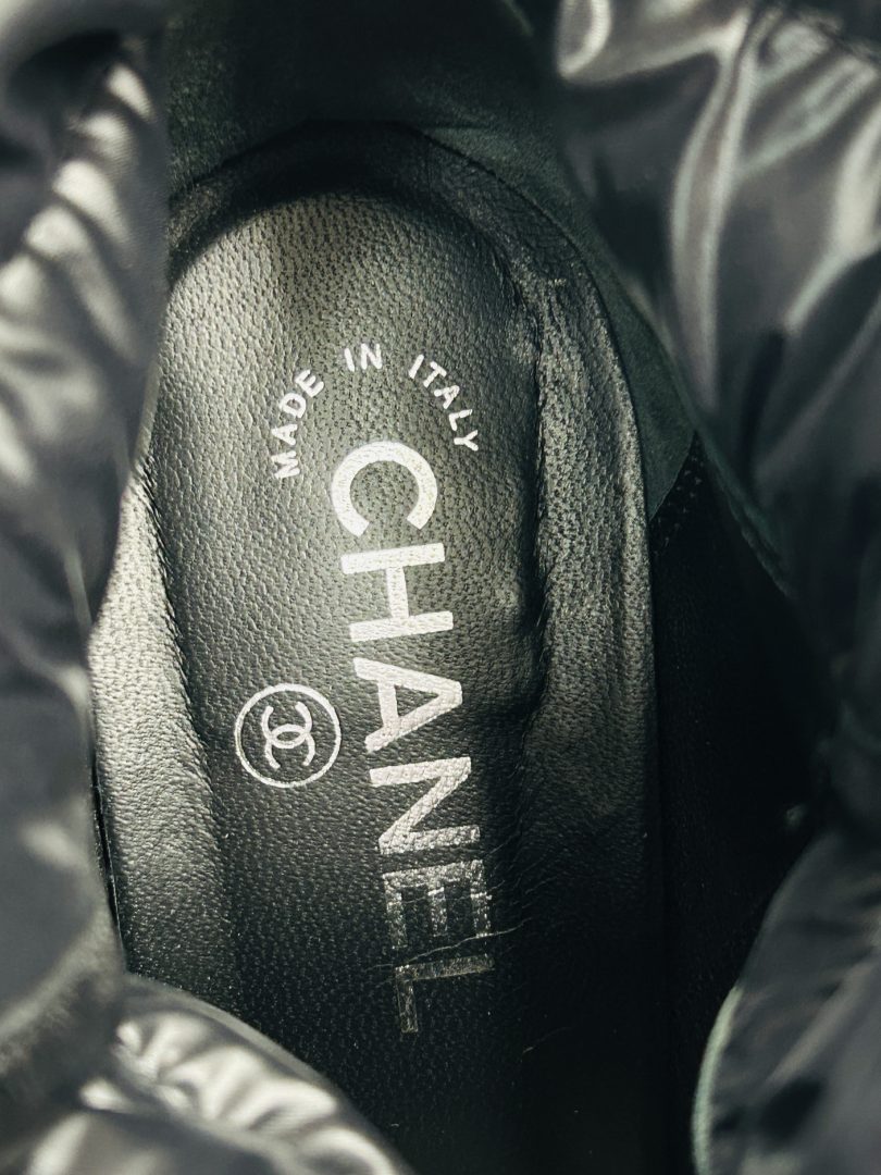 Chanel Quilted Puffy Leather Ankle Boots image 4