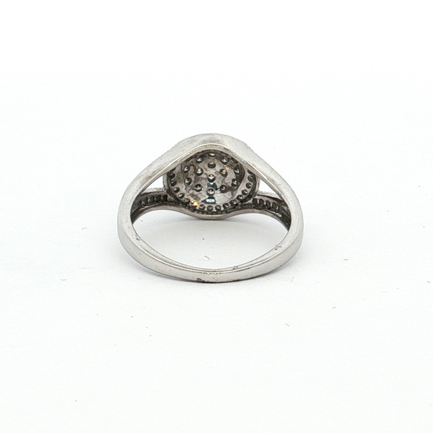 White Gold 68-Stone Diamond Cluster Ring