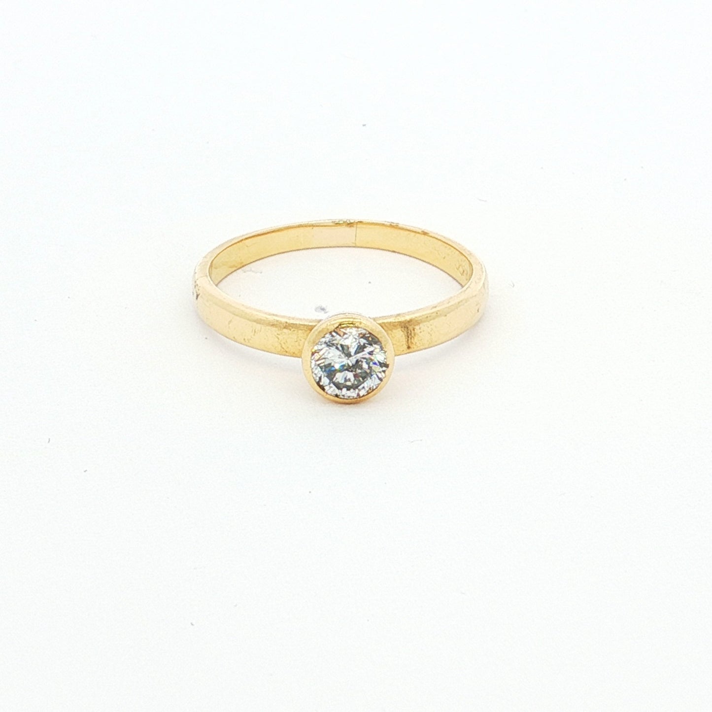 Yellow Gold Solitaire Diamond Ring