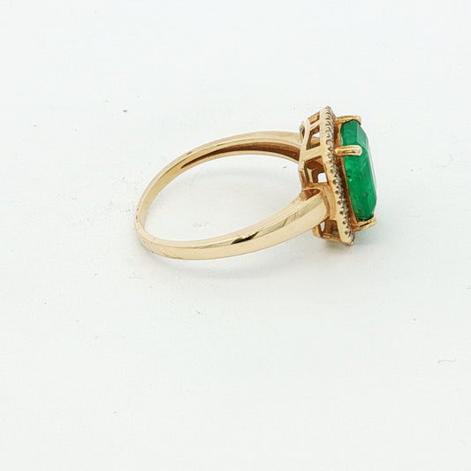Yellow Gold Emerald Dress Ring
