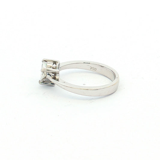 White Gold Heart Diamond Ring