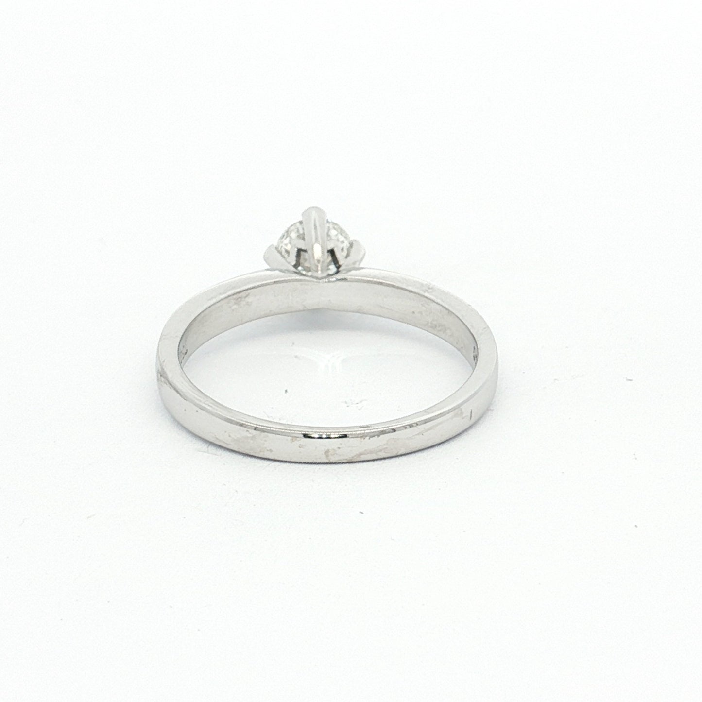 White Gold Round Brilliant Cut Diamond Solitaire Ring