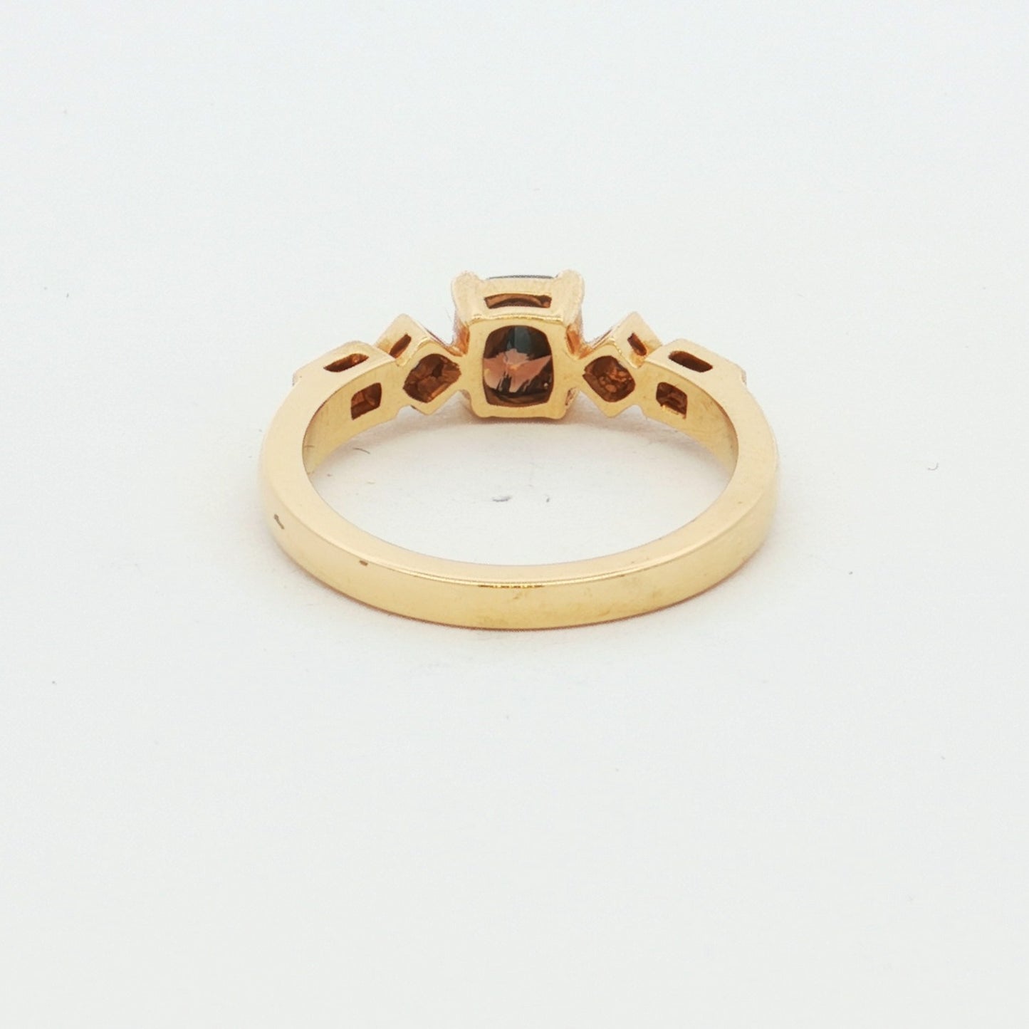 Yellow Gold Diamond Cushion-Cut Ring