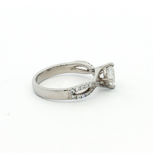 Platinum Sapphire & Diamond Ring