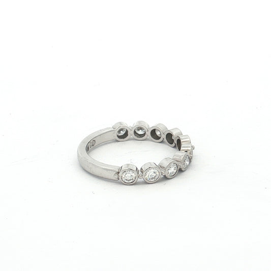 Platinum Ten-Stone Round Brilliant Diamond Band