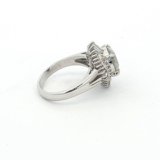 Platinum 2.66ct Diamond Cluster Ring