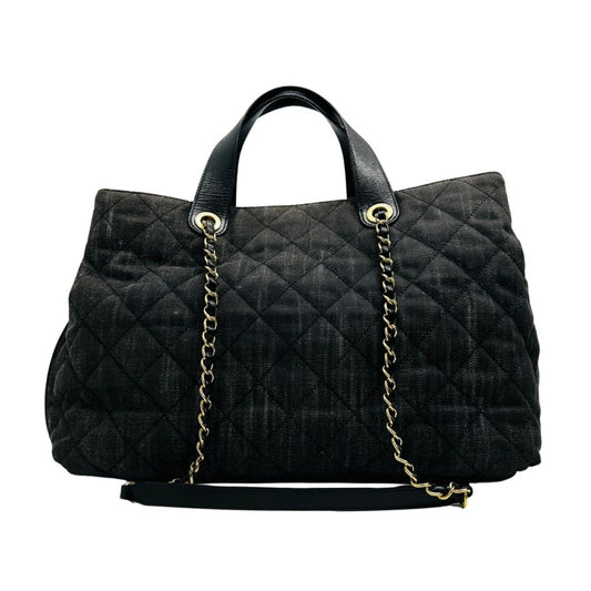 Chanel Denim Calfskin Quilted Tote image 1