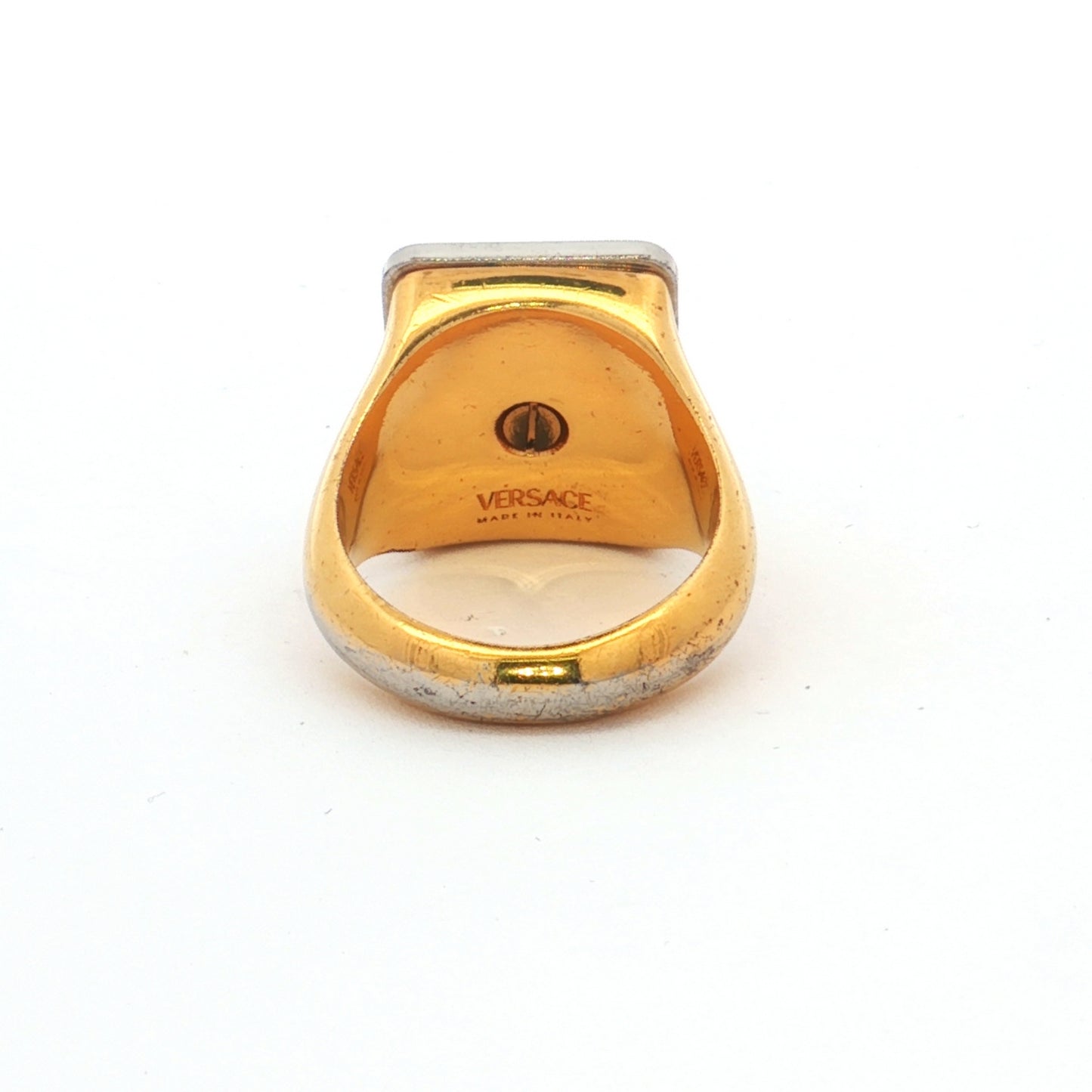 Versace Medusa Gold & Silver Signet Ring