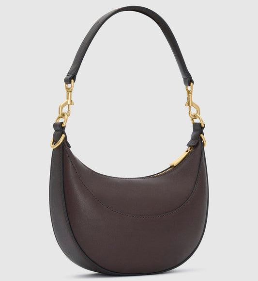 Oroton Florence Small Mahogany Shoulder Bag