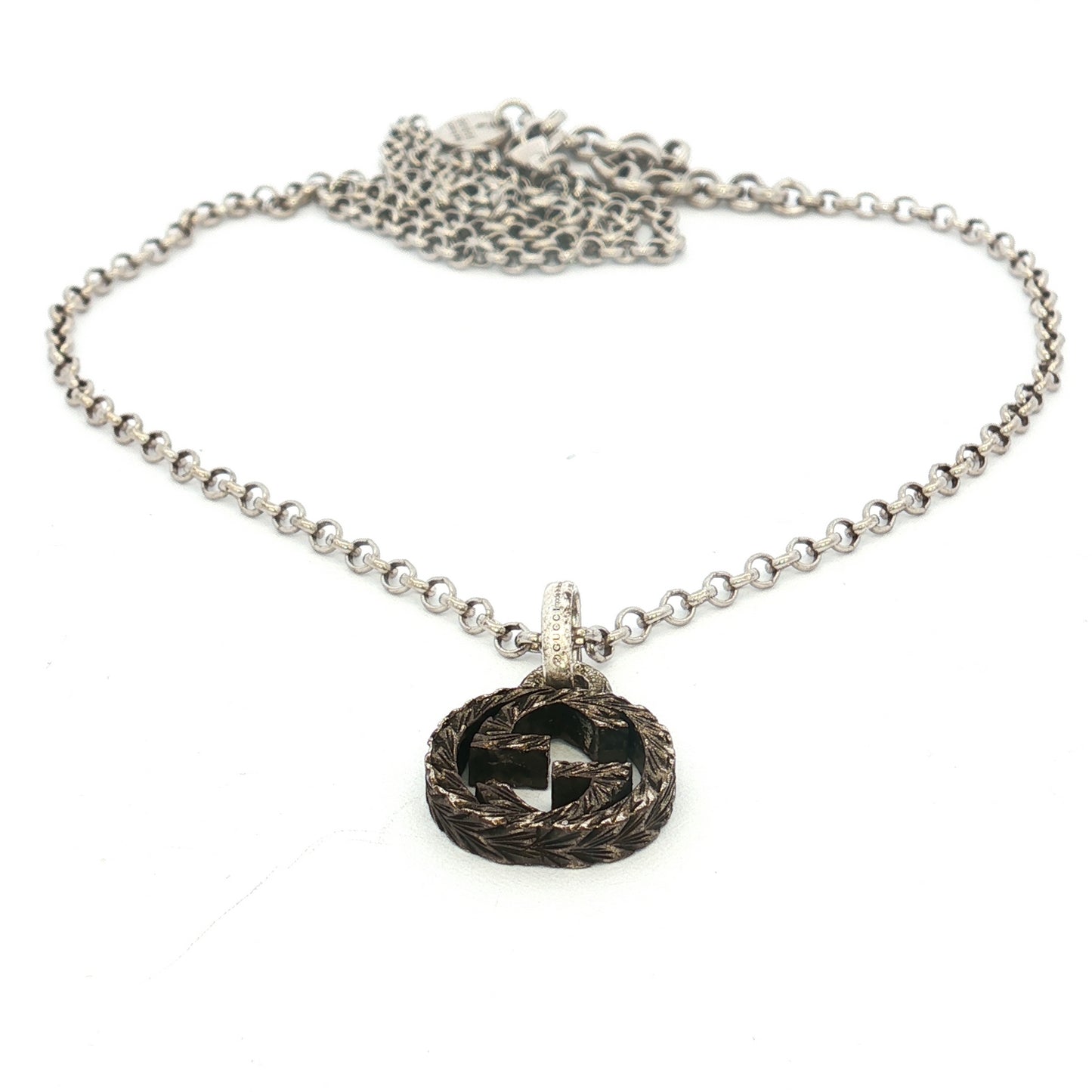 Gucci Interlocking G Rope-Design Pendant Necklace