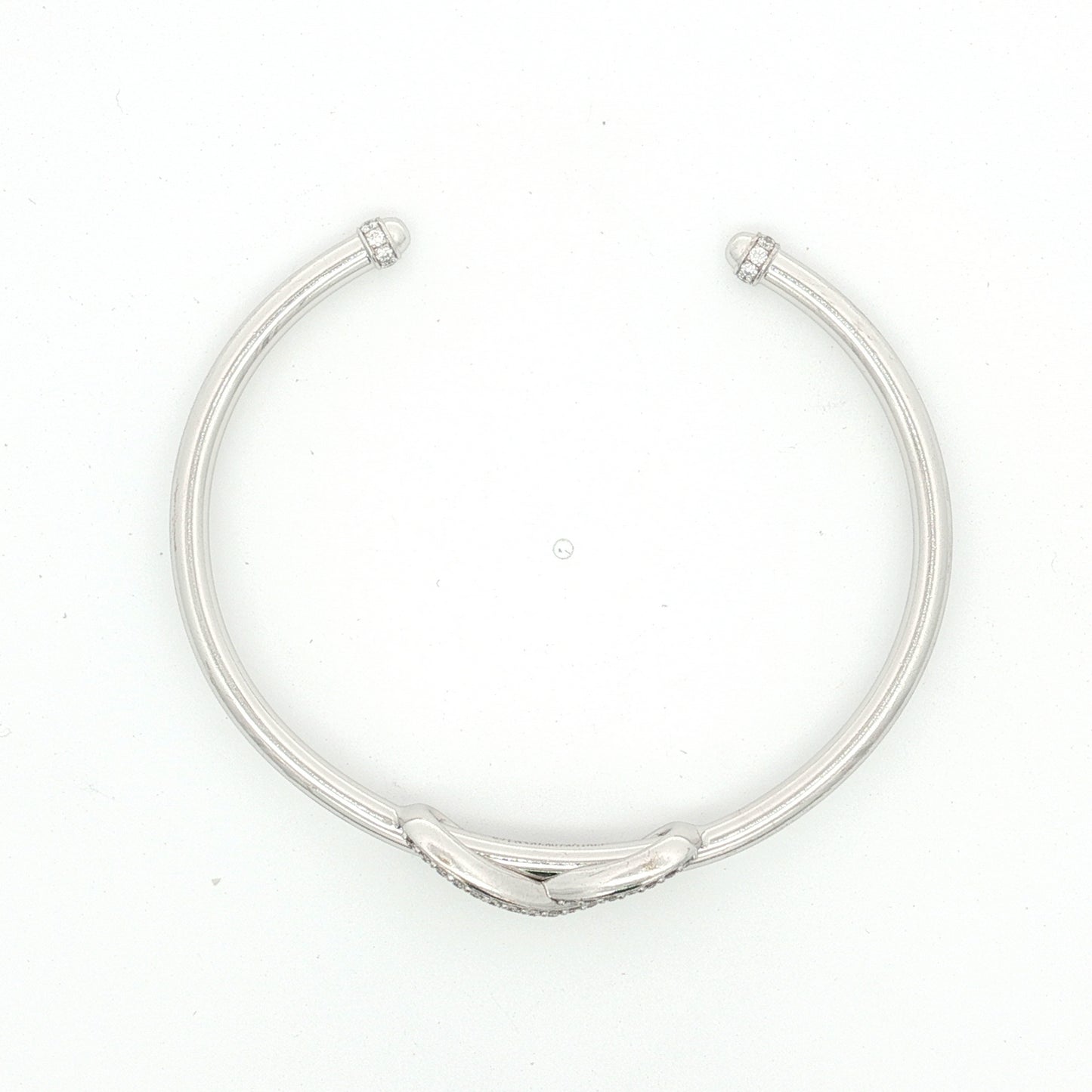Tiffany & Co. Infinity Diamond Gold Cuff Bracelet