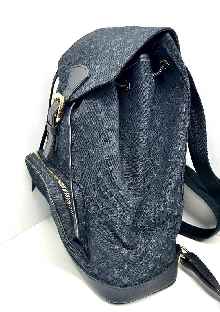 Louis Vuitton Monogram Montsouris Eclipse Navy Backpack image 2