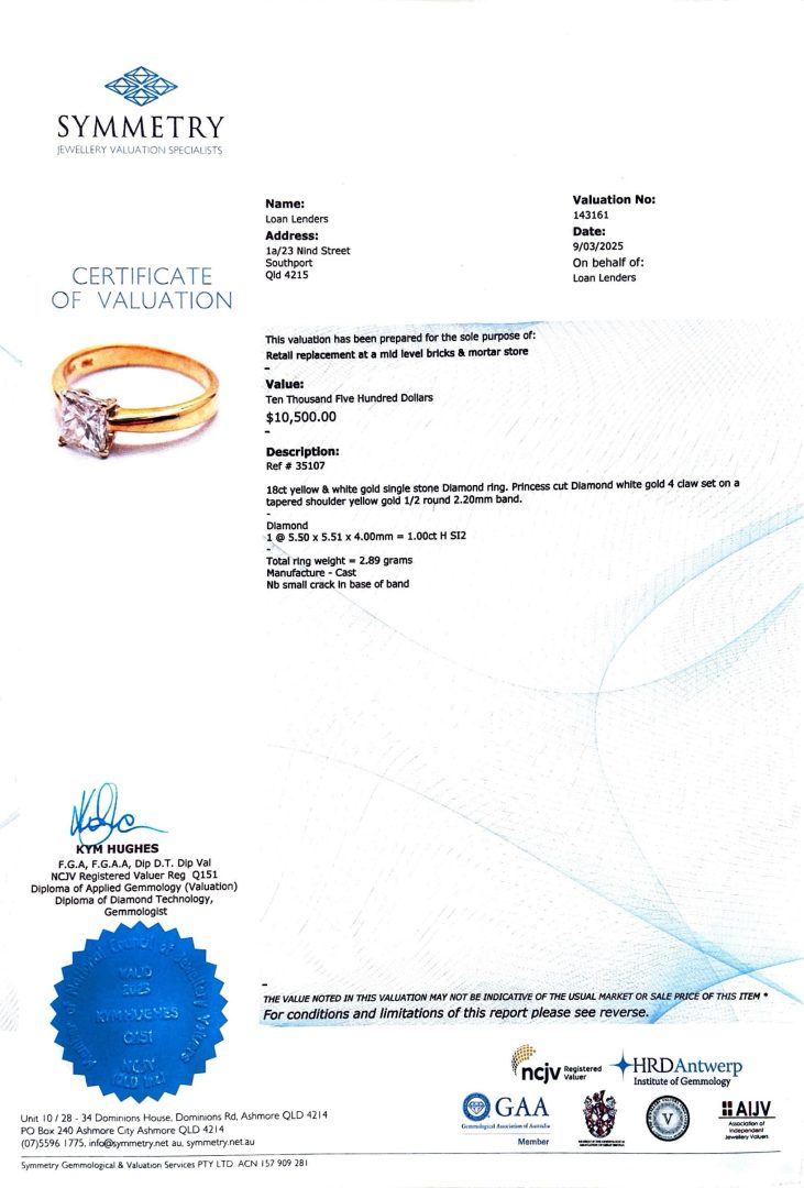 18ct Yellow & White Gold 1.00ct Diamond Solitaire Ring image 4