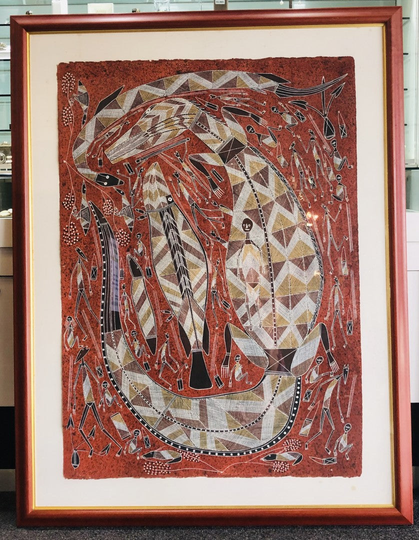 Bruce Nabegeyo 'Umbanger & Gooloonbar' Aborigonal Painting image 0