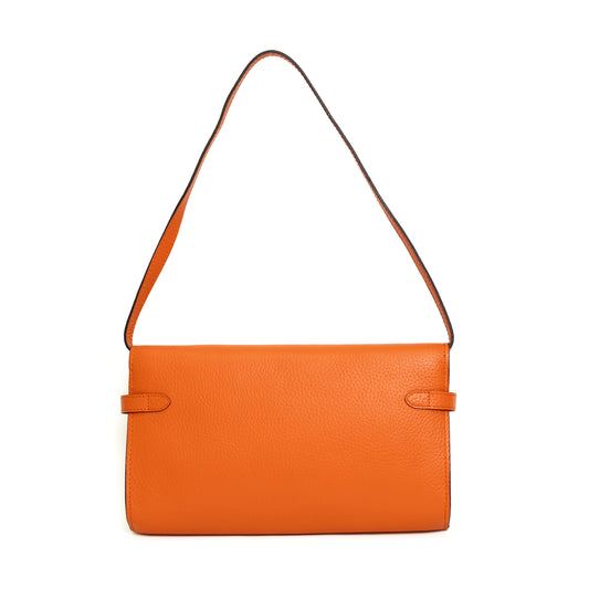 Hermès Kelly Elan Orange Leather Shoulder Bag