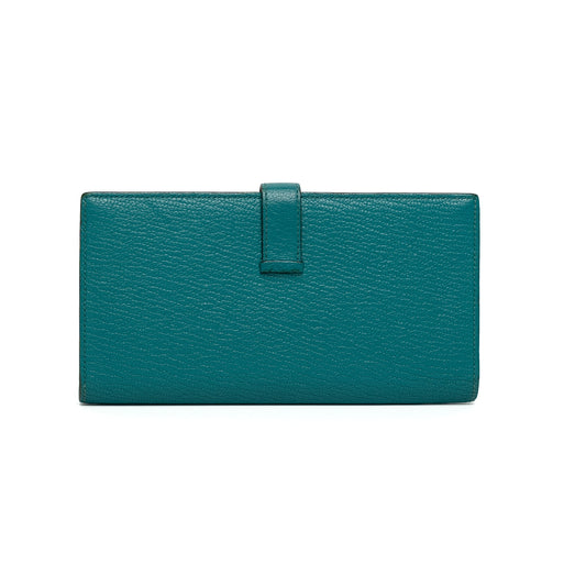 Hermes Bearn Trifold Vert Verone Wallet