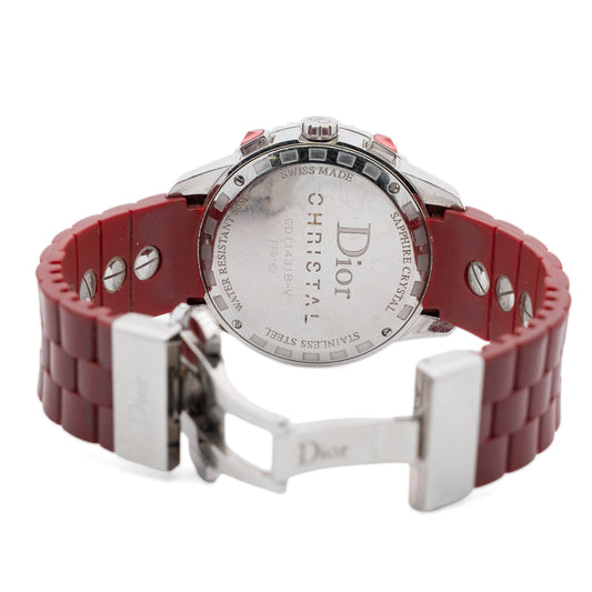 Christian Dior Christal Red Diamond Chronograph Watch