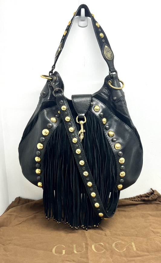 Vintage Gucci Babouska Hysteria Leather & Suede Shoulder Bag image 1