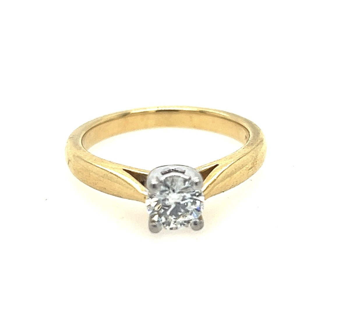 18ct Yellow Gold "Hearts on Fire" Solitaire Ring image 4