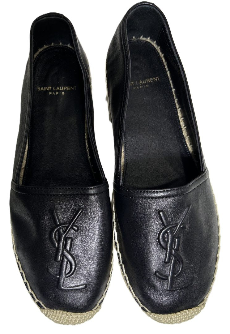 Saint Laurent Leather Espadrille Flats image 0