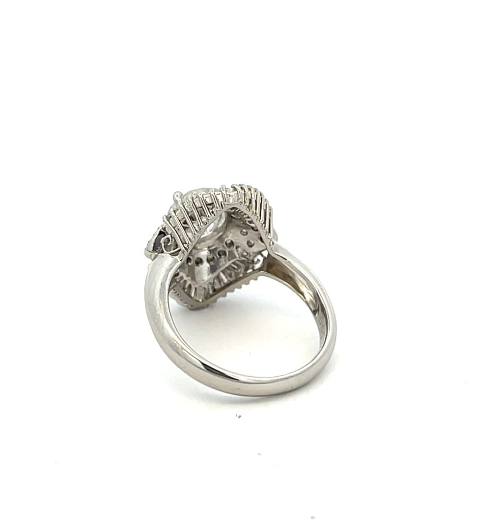 Platinum Ballerina 2.12ct Diamond Cluster Ring image 5