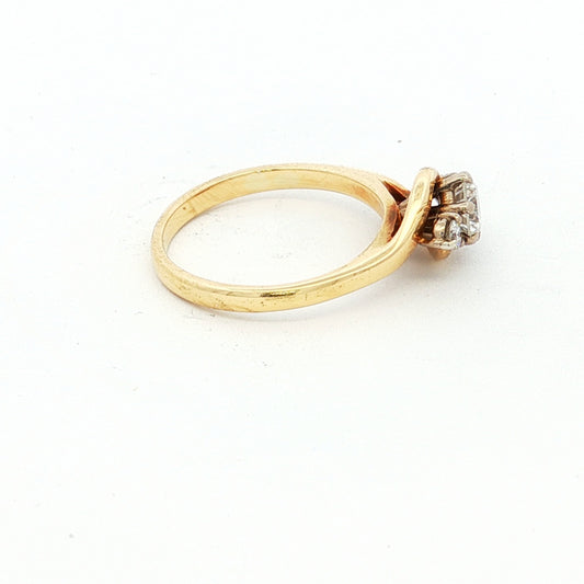 Yellow Gold Three-Stone Diamond Ring