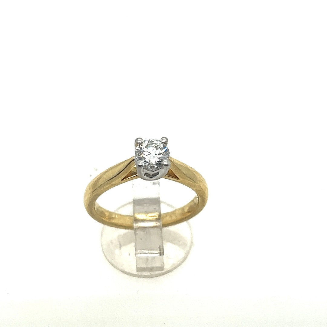 18ct Yellow Gold "Hearts on Fire" Solitaire Ring image 3