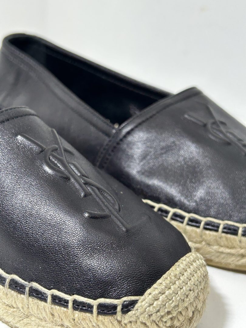 Saint Laurent Leather Espadrille Flats image 2