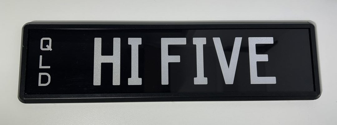 HI FIVE - Personlised Number Plate image 2