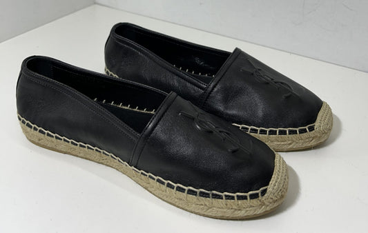 Saint Laurent Leather Espadrille Flats image 1