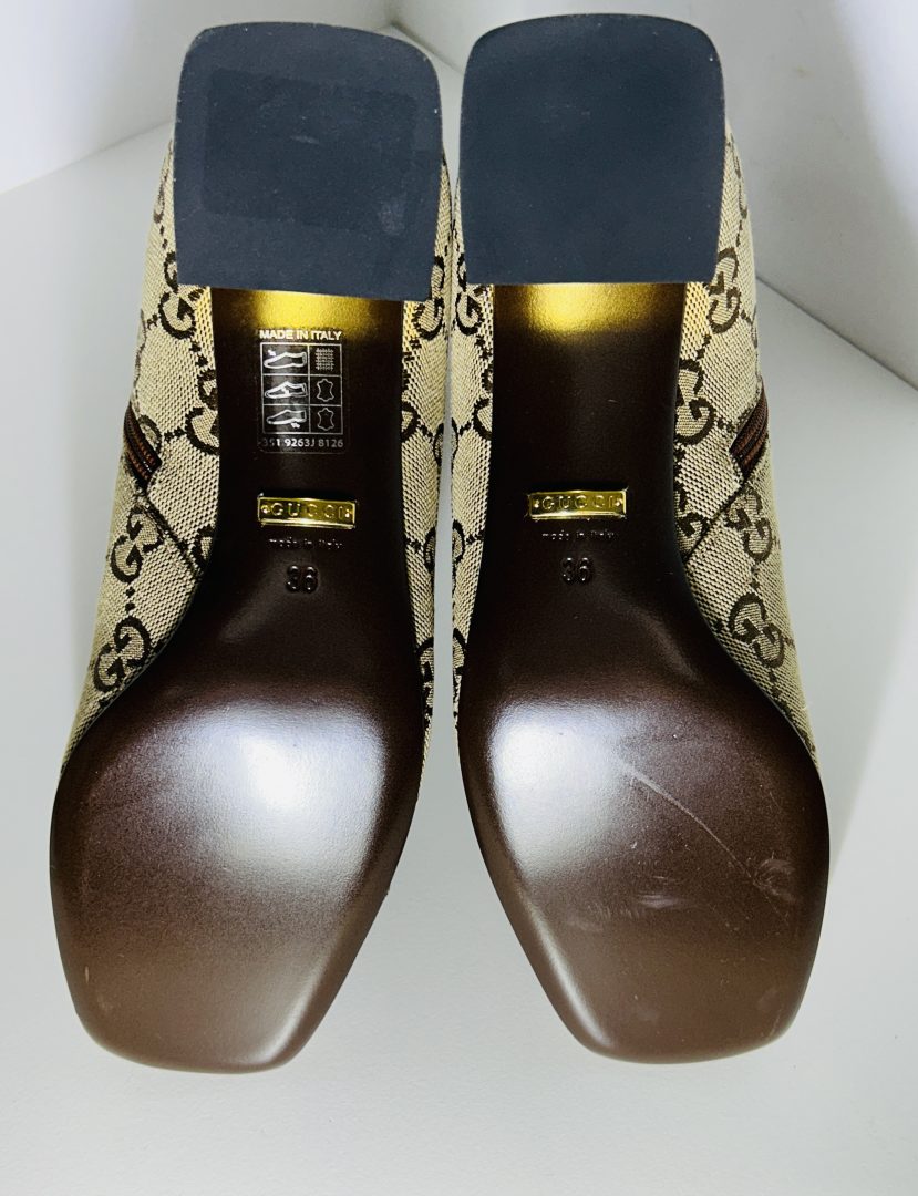 Gucci GG Supreme Canvas & Leather 'Ellis' Ankle Boots image 5