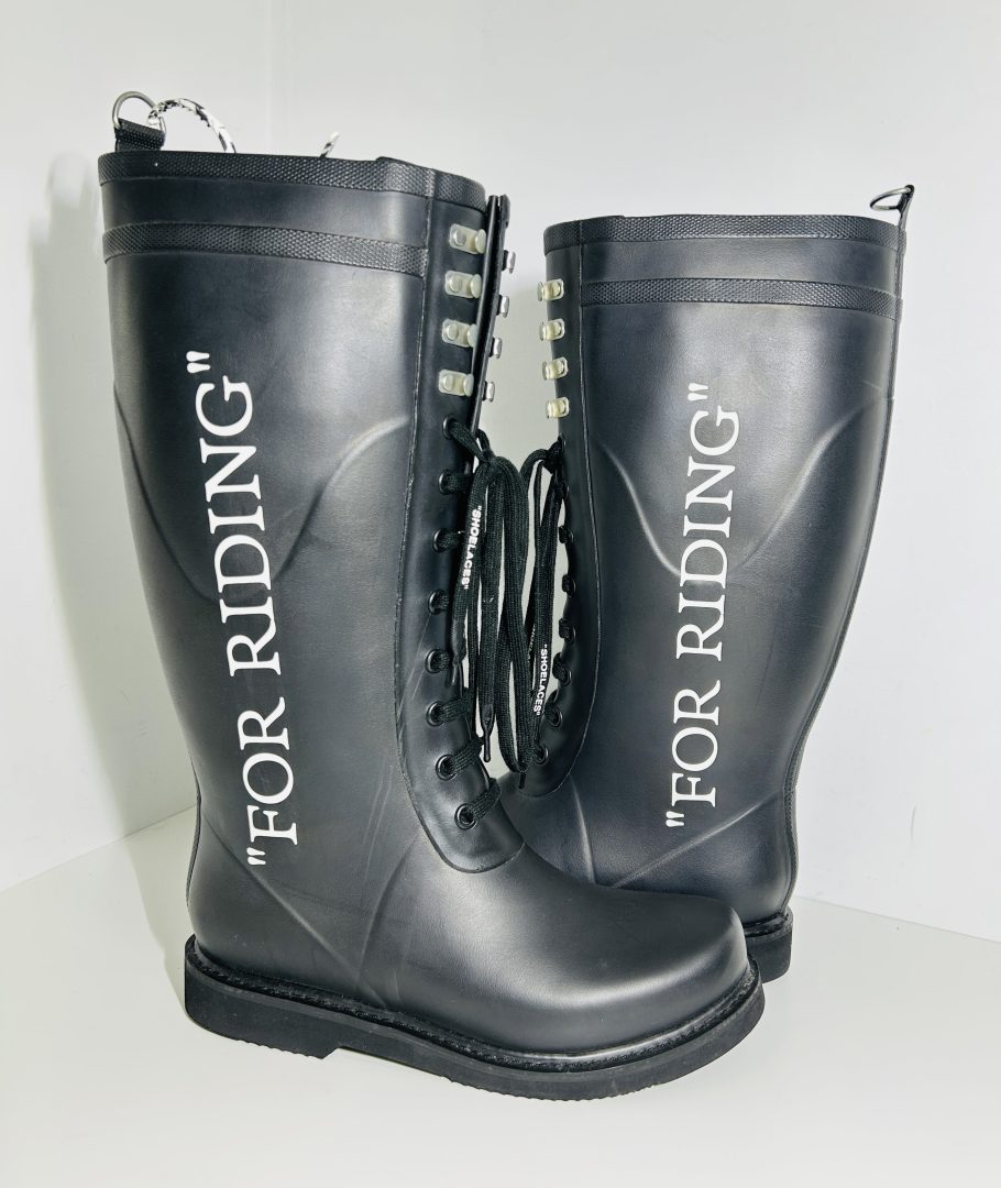 Off-White™ “FOR RIDING” Tall Rubber Boots image 2