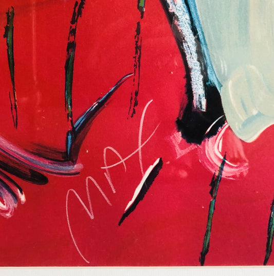 Peter Max 'Crimson Lady' Lithograpgh Limited Edition image 1