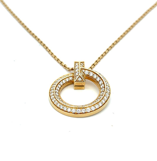 Tiffany & Co 18ct Yellow Gold 0.72ct Diamond Tiffany T1 Pendant & Necklace image 1
