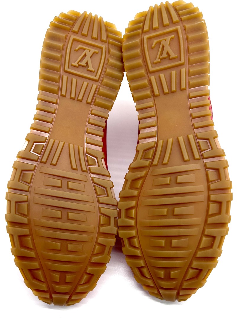 Louis Vuitton Limited Edition X Supreme Perforated Red Leather Trainers image 5