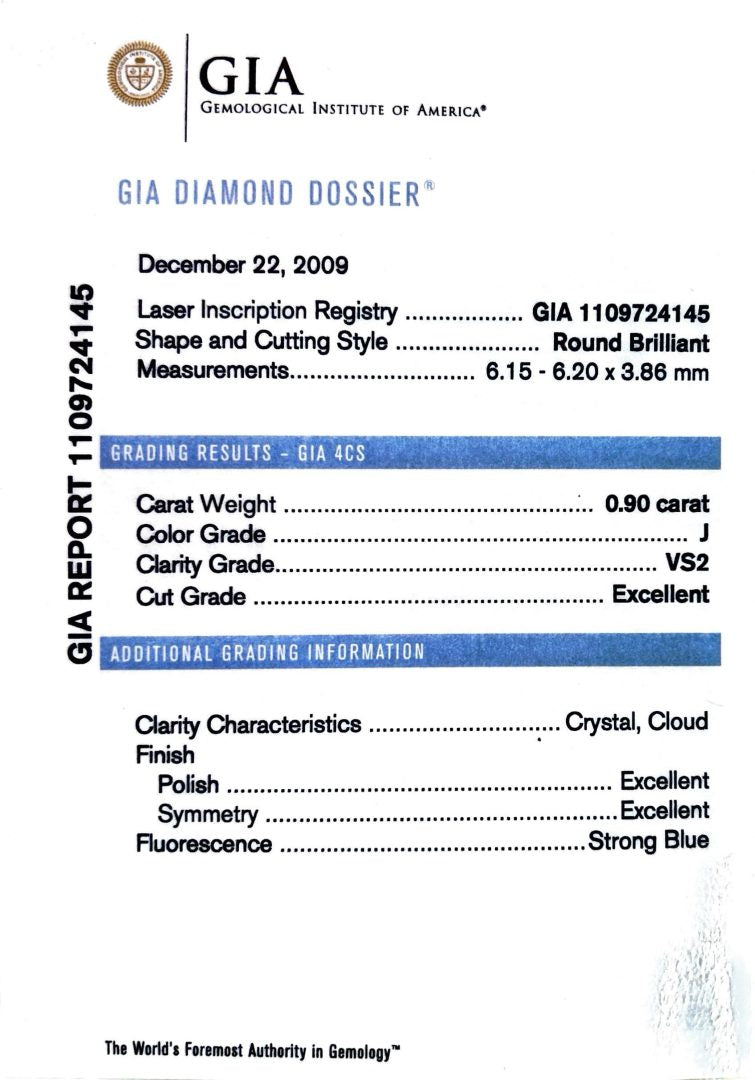 18ct White Gold 1.14ct Diamond Ring with GIA Report image 6