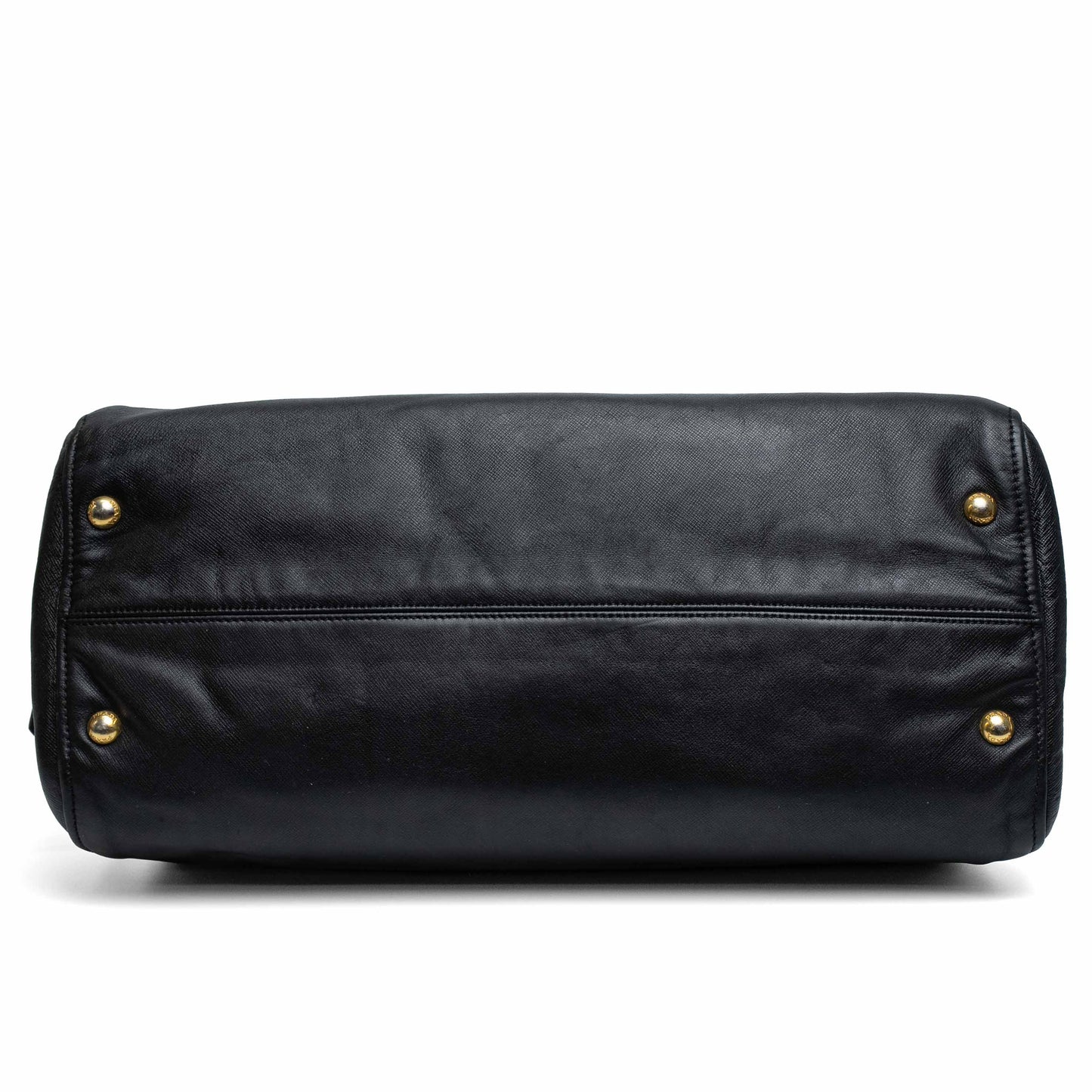 Prada Nero Saffiano Cuir Leather Shoulder Bag