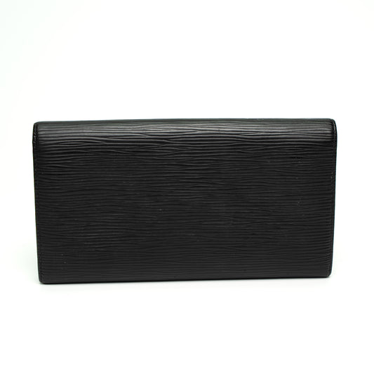 Louis Vuitton Epi Leather Black Long Wallet
