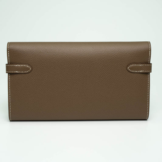 Hermès Etoupe Kelly Long Wallet