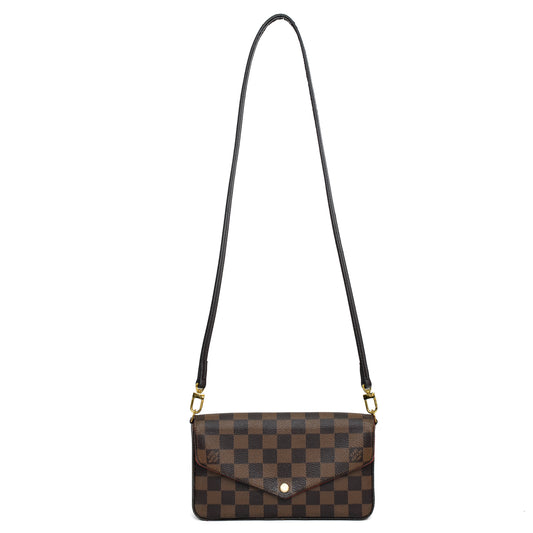 Louis Vuitton Pochette Felicie Damier Ebene Crossbody Bag
