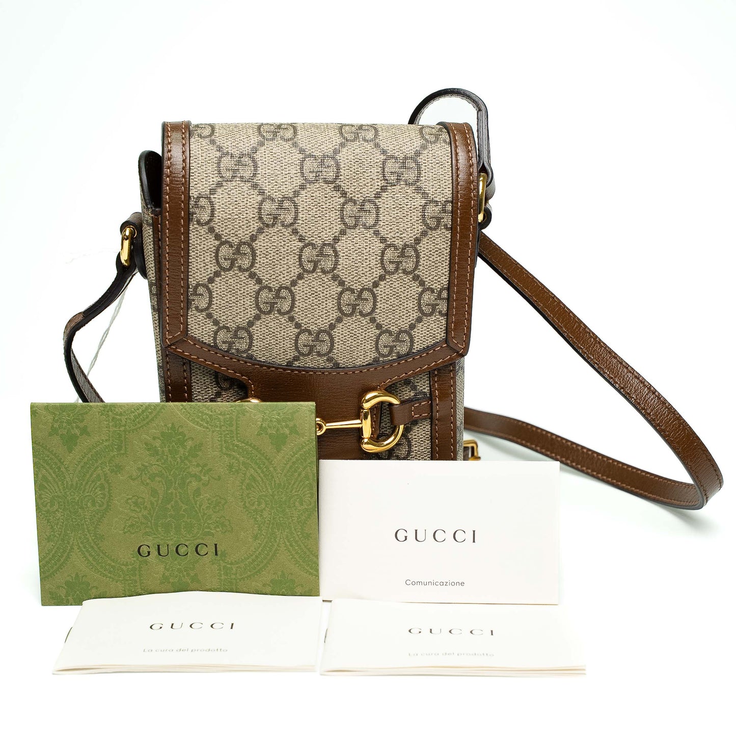 Gucci Horsebit 1955 Mini Bag Beige GG Canvas