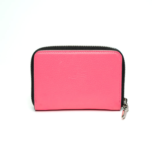 Christian Louboutin Pink Studded Panettone Zip Wallet