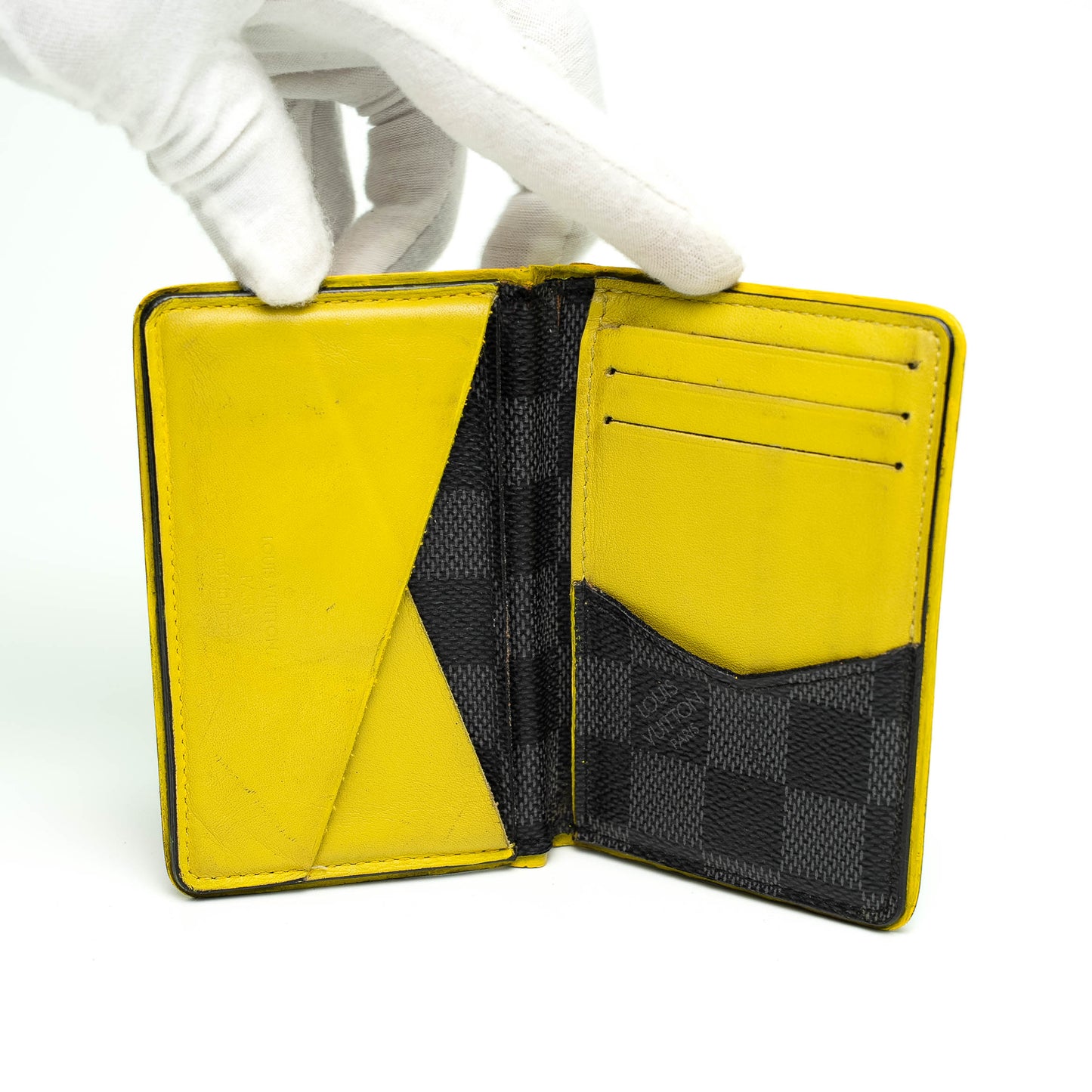 Louis Vuitton Damier Graphite Yellow Bifold Card Holder