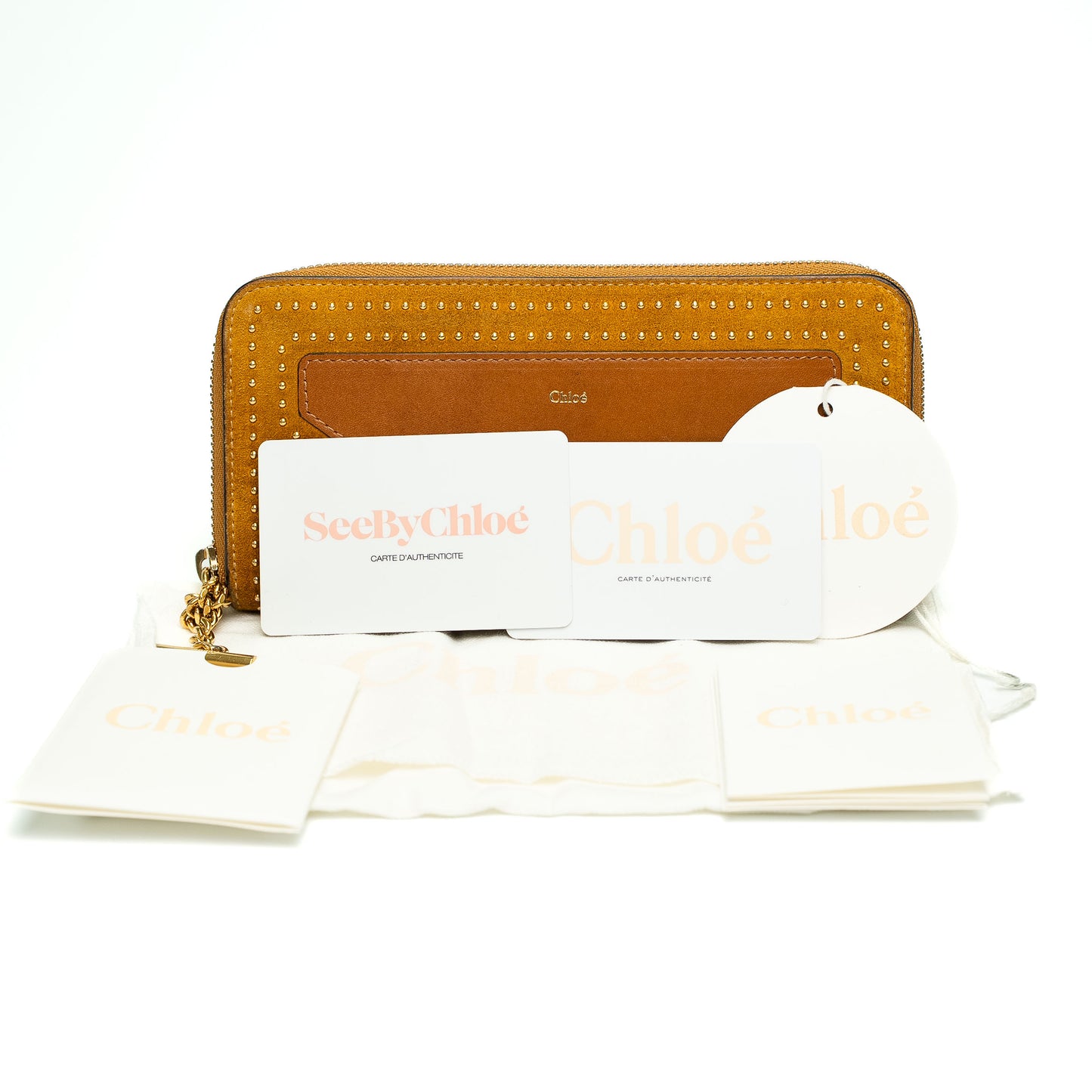 Chloé Mustard Brown Portefeuille Joe Long Wallet