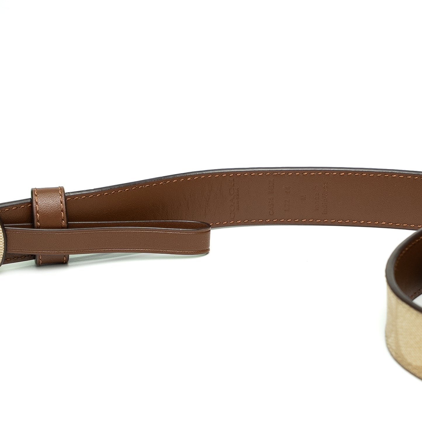 Coach Signature Coated Canvas & Saddle Calfskin Reversible Belt