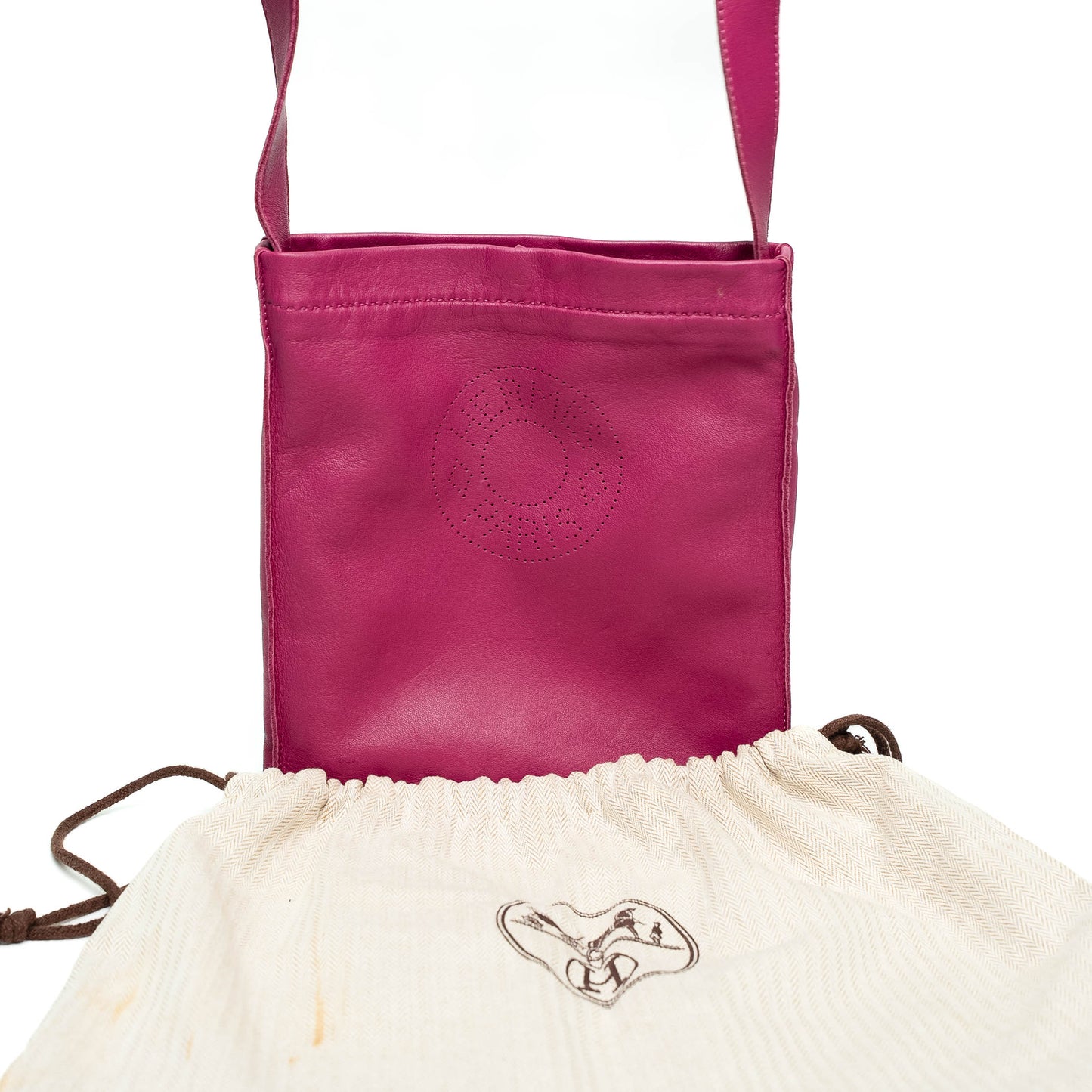 Hermès Fuchsia Clou de Selle Crossbody Bag